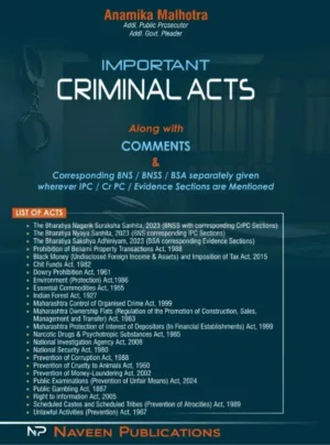 Important Criminal Acts covering 25 Acts