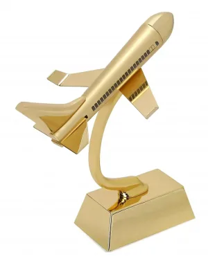 Gold Airplane Model - Paperweight