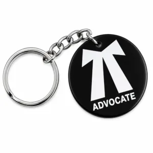 Advocate round keychain