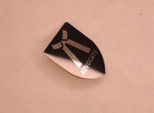 Advocate Shield Badge — Metal Lawyer Lapel Pin