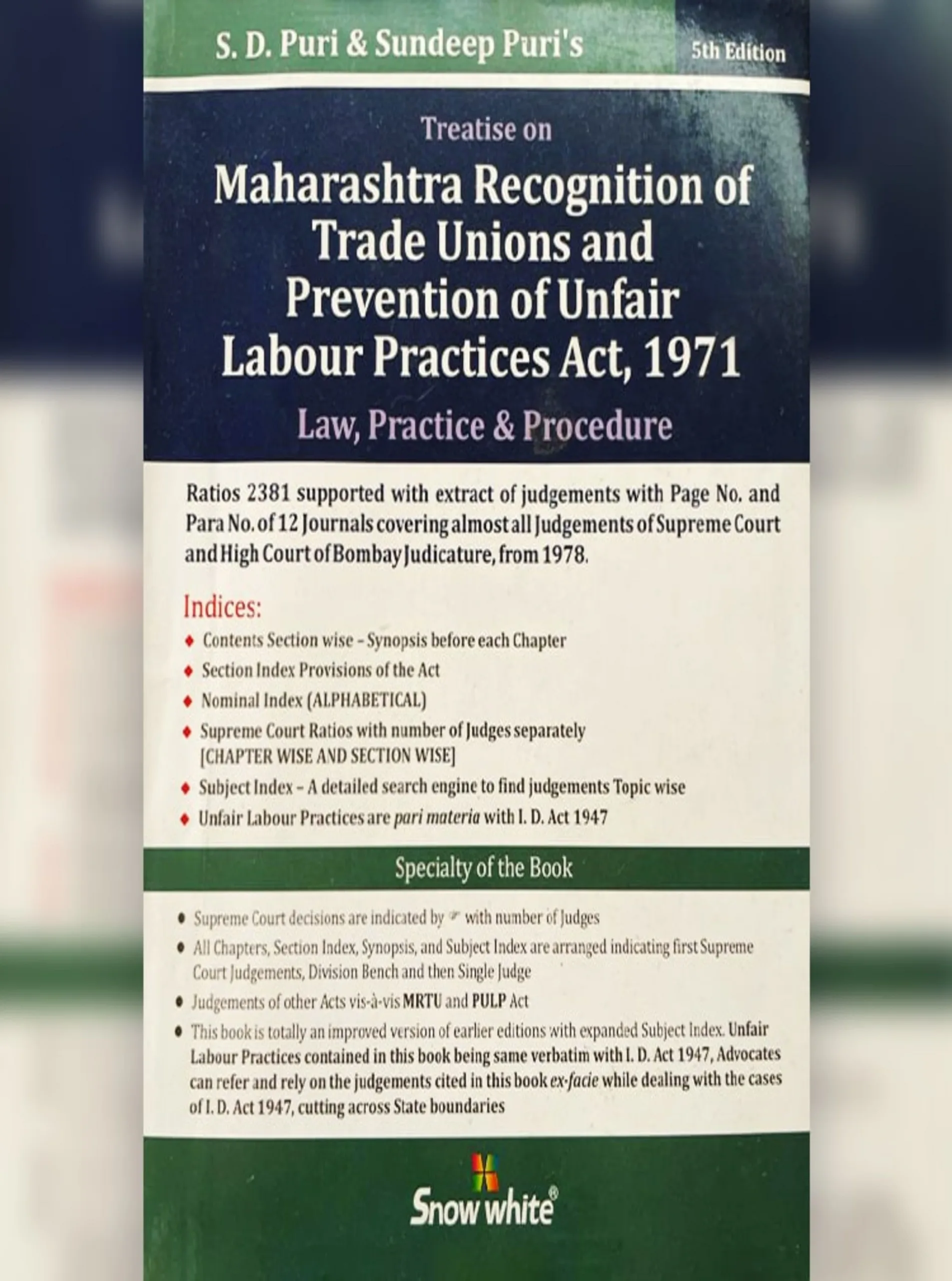 The Maharashtra Recognition Of Trade Unions Prevention Of Unfair Labour Practices Act 1971 The Maharashtra Recognition Of Trade Unions Prevention Of Unfair Labour Practices Act 1971