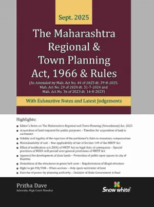The Maharashtra Regional And Town Planning Act, 1966 & Rules
