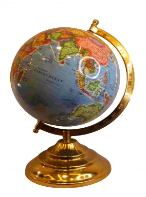 World Globe with Golden (Blue)