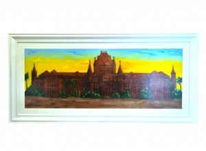 Bombay High Court wall art - Hand painted Canvas Print