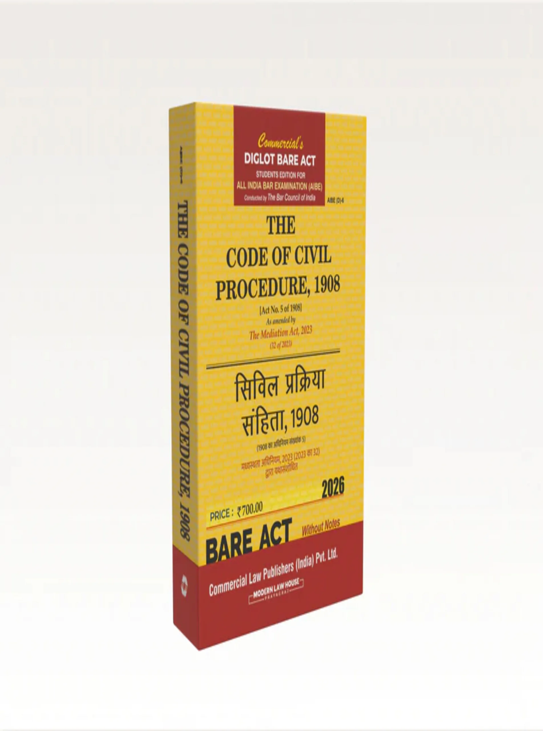 The Code of Civil Procedure 1908 AIBE Diglot