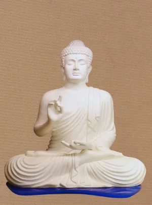 White Buddha Statue (Resin )