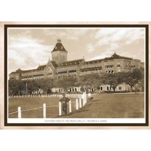 Government Secretariat Bombay 1883 heritage art print