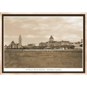 Public buildings Bombay 1883 heritage art print