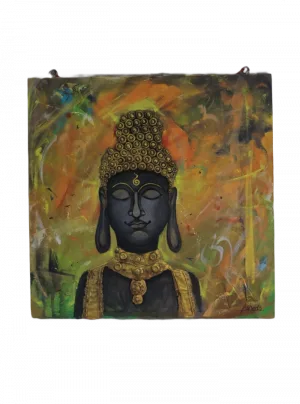 Buddha canvas print - Hand Painted