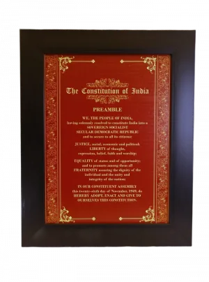 Constitution of India Preamble framed print