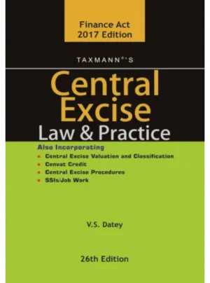 Central Excise Law & Practice 26th Edition