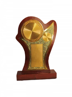 Wooden Plaque with Gold Medallions — Premium Award