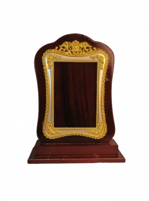 Ornate Wooden Plaque with Gold Baroque Frame — Premium Award