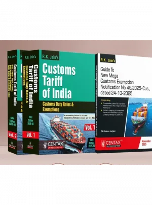 R.K. Jain's Complete Customs Reference Set | Tariff & Mega Exemptions (2025-26)