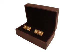 Rectangular Diamond Studded Cufflinks