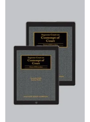 Supreme Court on Contempt of Court 1950 to 2011 Two Volumes