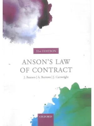 Anson's Law of Contract (31st Edition)