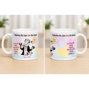 “Tum jab nahin thay Tab bhi court chal rahaa thaa” “Tum jab nahin rahoge, Tab bhi court chalta rahega.”Vakeelon Ke Liye Gita Ka Gyaan - Funny Lawyer Mug