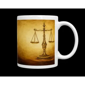 Scales of Justice Mug - Lawyer Coffee Cup