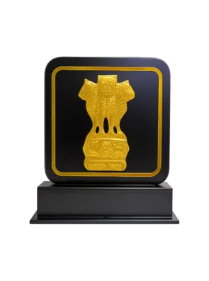 Premium Golden Ashok Stambh Emblem Trophy